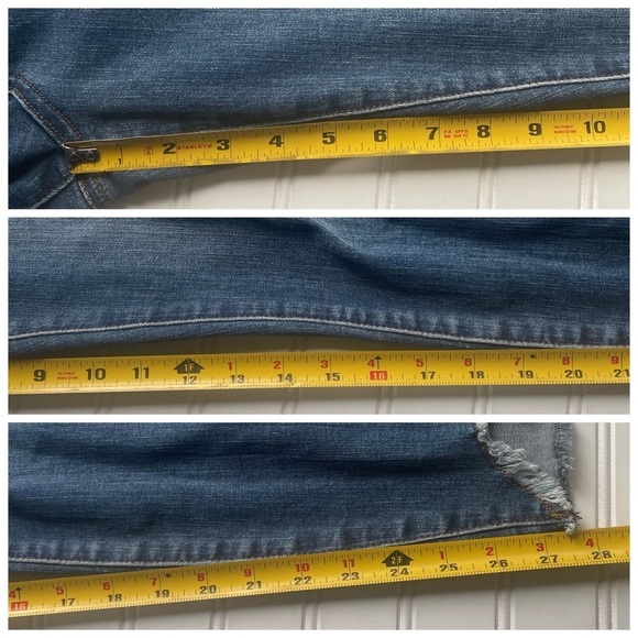 Kut from the Kloth CARLO ankle Skinny Jeans Blue Size 14 NWOT distressed hem - Picture 6 of 10